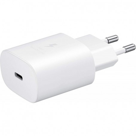 Cargador Samsung 25W Modelo EP-TA800XW y Cable USB C Carga Rápida Blanco Sin Embalaje