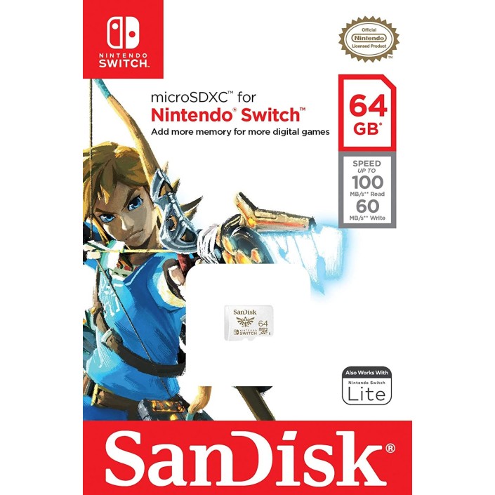 Tarjeta Switch Micro SDXC SanDisk 64Gb