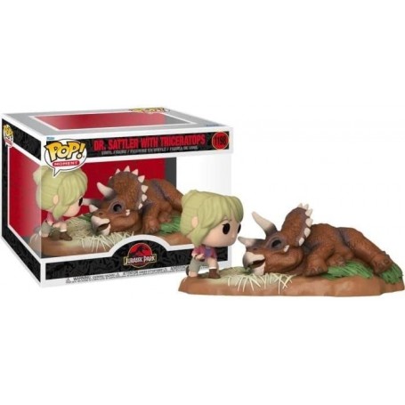 Figura Funko Pop! Moment Jurassic Park Dr. Sattler con Triceratops Modelo 1198 | 62473 Edición Especial