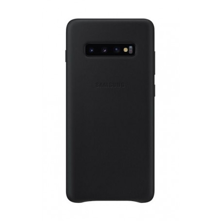 Funda Samsung en Piel Para Galaxy S10 Plus Color Negro Modelo EF-VG975LB | Estado Como Nuevo | Outlet