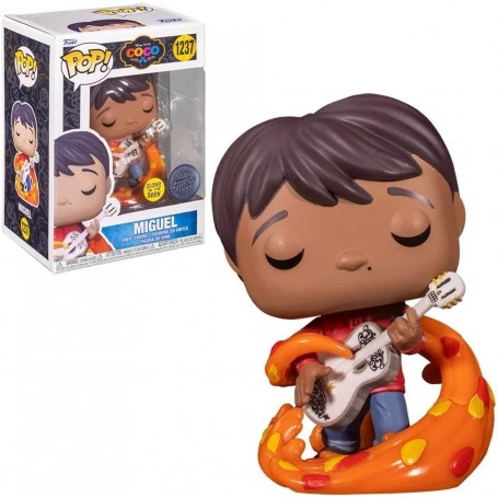 Figura Funko Pop! Disney Coco Miguel Modelo 1237 | 66371 Brilla en la Oscuridad