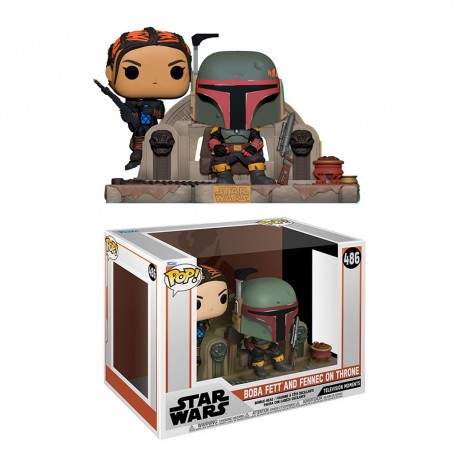 Figura Funko Pop! Moment Star Wars Boba Fett y Fennec en Trono Modelo 486| 58391