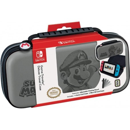 Funda para Nintendo Switch Modelo Súper Mario Color Gris
