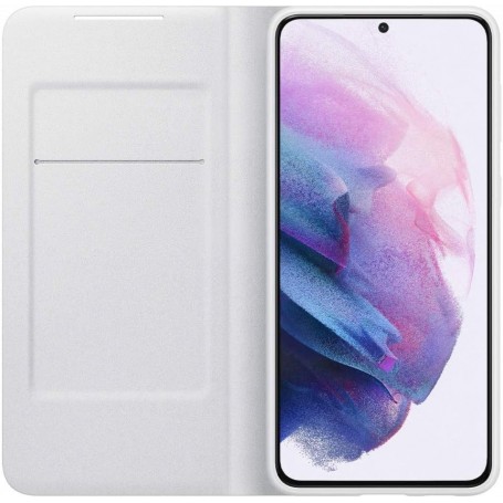 Funda Samsung Led View Para Galaxy S21 Plus Color Gris Modelo EF-NG996PJ