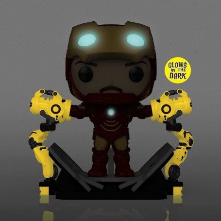 Figura Funko Pop! Deluxe Marvel Iron Man con Gantry Modelo 905 | 56772 Edición Exclusiva