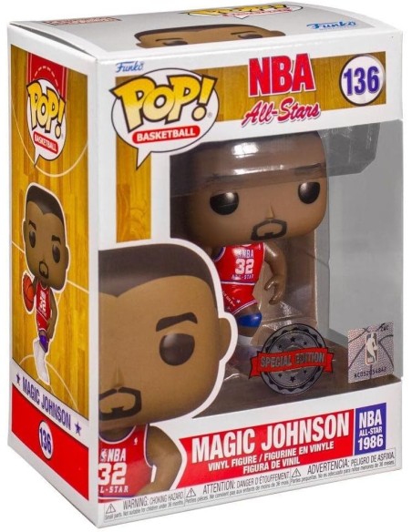 Figura Funko Pop! Deportes All-Stars Baloncesto NBA Magic Johnson - Red Allstar Modelo 136 | 60849 Edición Especial