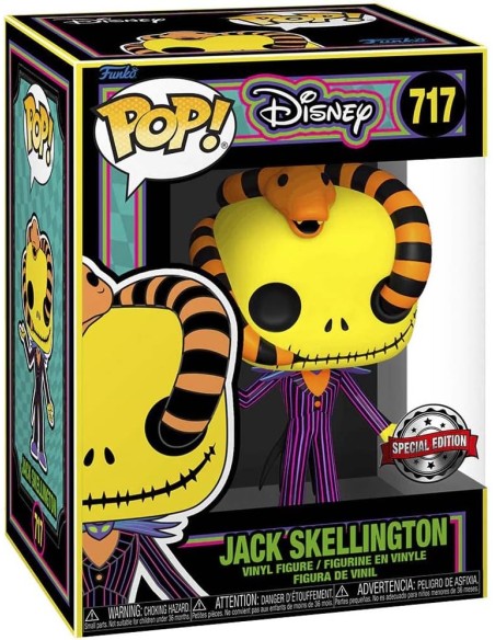 Figura Funko Pop! Disney Pesadilla antes de Navidad Jack Skellington Modelo 717 | 64964 Edición Especial Black Light