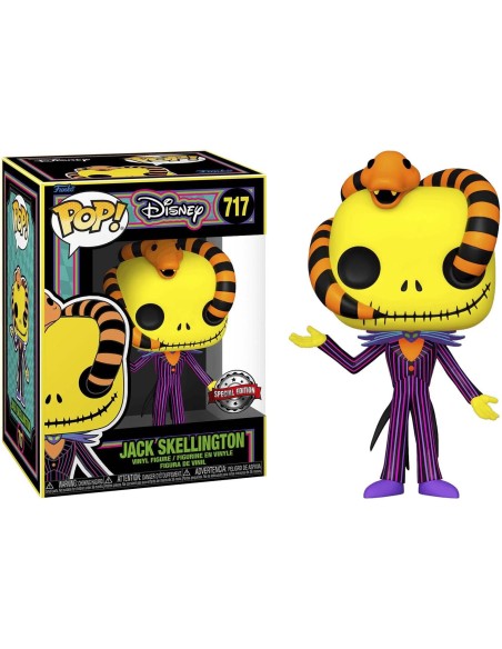 Figura Funko Pop! Disney Pesadilla antes de Navidad Jack Skellington Modelo 717 | 64964 Edición Especial Black Light