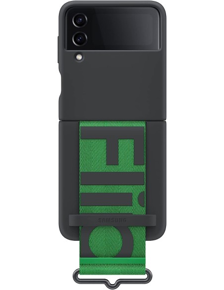 Funda Samsung de Silicona con Correa para Galaxy Z Flip 4 Color Negro Modelo EF-GF721TB