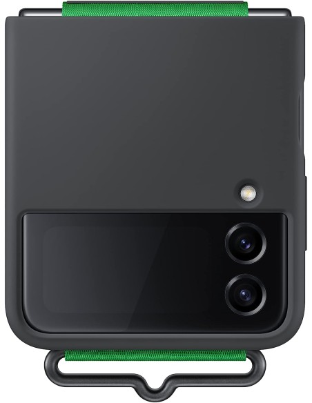 Funda Samsung de Silicona con Correa para Galaxy Z Flip 4 Color Negro Modelo EF-GF721TB