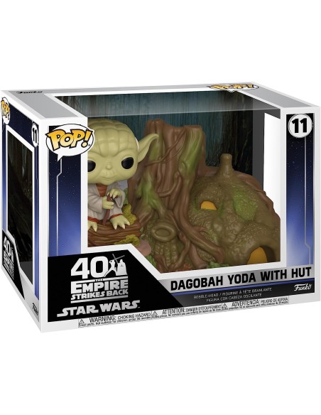 Figura Funko Pop! Star Wars Dagoba Yoda con Hut Modelo 11 | 46765 40 Aniversario El Imperio Contraataca