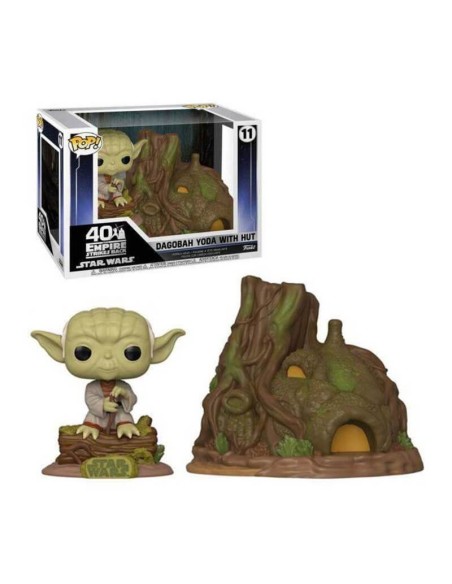 Figura Funko Pop! Star Wars Dagoba Yoda con Hut Modelo 11 | 46765 40 Aniversario El Imperio Contraataca