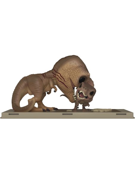 Figura Funko Pop! Jurassic Park Tyrannosaurus Rex & Velociraptor Modelo 03 | 61503 Edición Poster de la Película