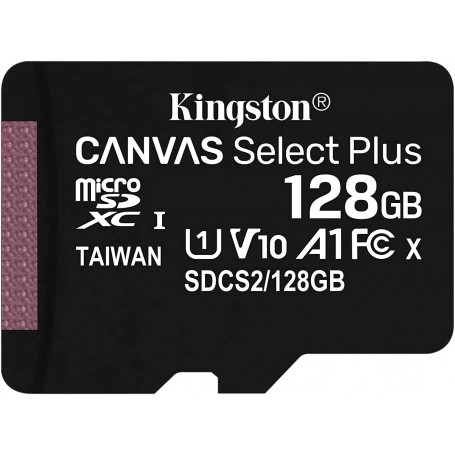 Tarjeta Kingston Canvas Select Plus Micro SD 128Gb Clase 10 con Adaptador | Outlet | Como Nuevo