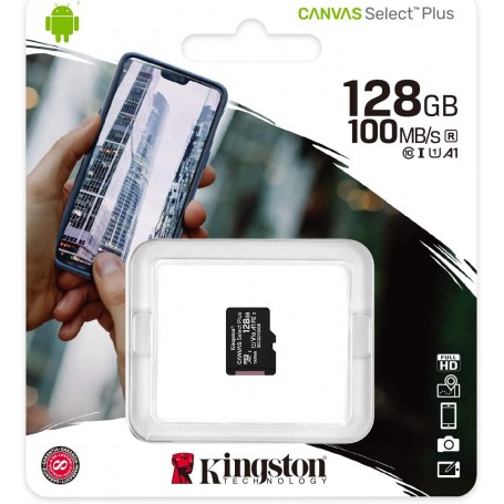 Tarjeta Kingston Canvas Select Plus Micro SD 128Gb Clase 10 con Adaptador | Outlet | Como Nuevo