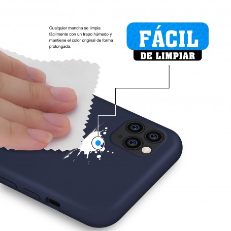Funda Silicona para Apple iPhone 11 Pro Max Azul Medianoche - Librephonia | Estado como Nuevo Outlet
