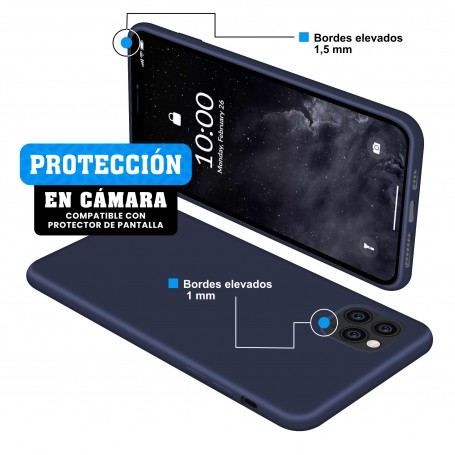 Funda Silicona para Apple iPhone 11 Pro Max Azul Medianoche - Librephonia | Estado como Nuevo Outlet