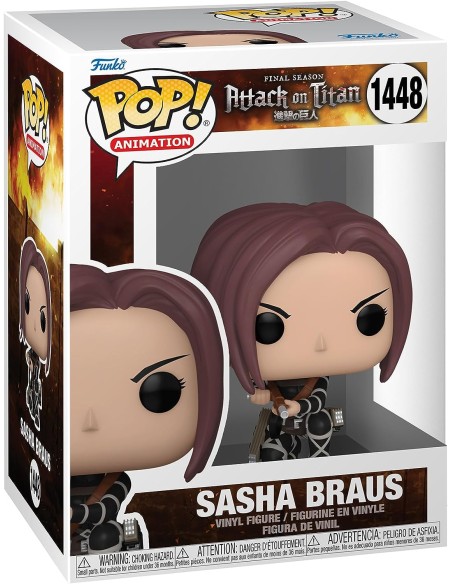 Figura Funko Pop! Animación Ataque de los Titanes Sasha Braus Modelo 1448 | 67927