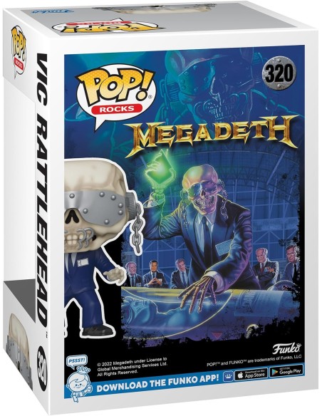 Figura Funko Pop! Rocks Megadeath Vic Rattlehead Modelo 320 | 65772