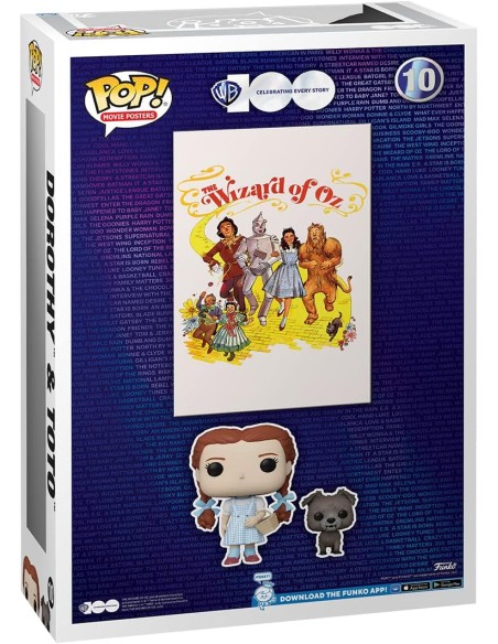 Figura Funko Pop! WB Portada de Película El Mago de Oz Dorothy & Toto Modelo 10 | 67546 Edición Especial Diamond Collection