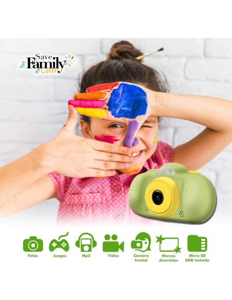 Cámara de Fotos y Vídeo Savefamily Color Verde para Niños