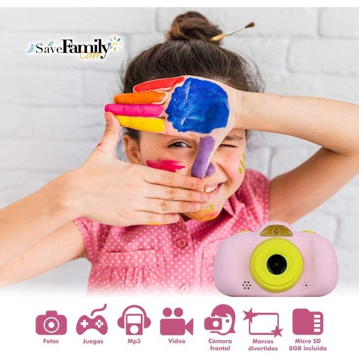 Cámara de Fotos y Vídeo Savefamily Color Rosa...