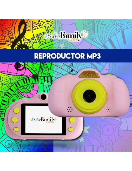 Cámara de Fotos y Vídeo Savefamily Color Rosa para Niños