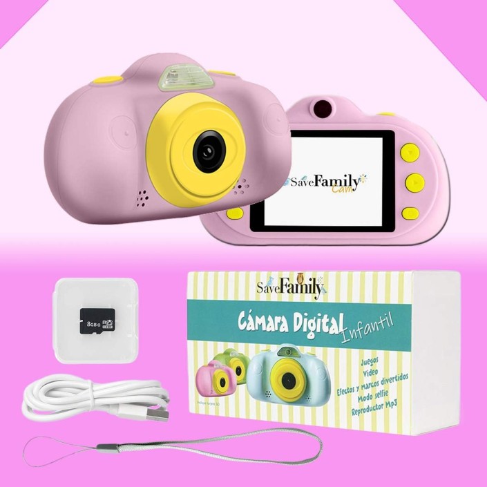 Cámara de Fotos y Vídeo Savefamily Color Rosa...