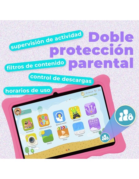 Tablet Evolution  SaveFamily Infantil | Juvenil 10" Color Rosa