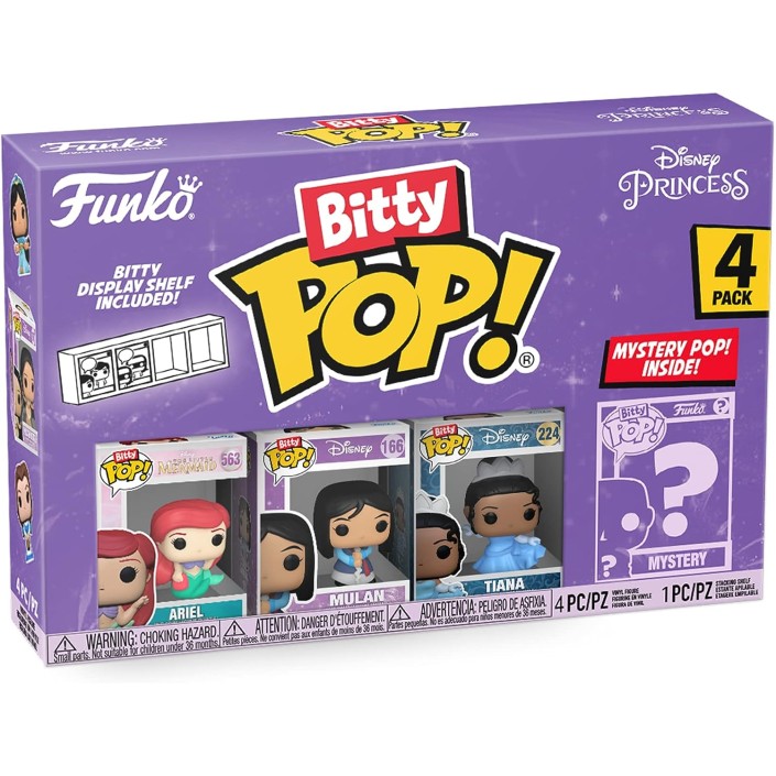 Pack de 4 Funko Bitty Pop! Disney Princesas...