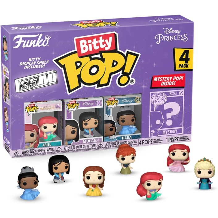 Pack de 4 Funko Bitty Pop! Disney Princesas...