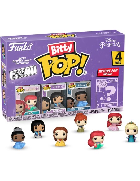 Pack de 4 Funko Bitty Pop! Disney Princesas Ariel Modelo 73027