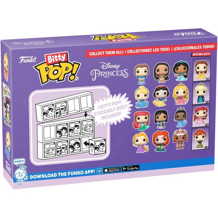 Pack de 4 Funko Bitty Pop! Disney Princesas...