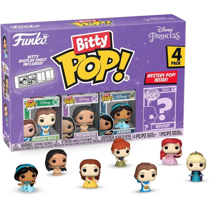 Pack de 4 Funko Bitty Pop! Disney Princesas...