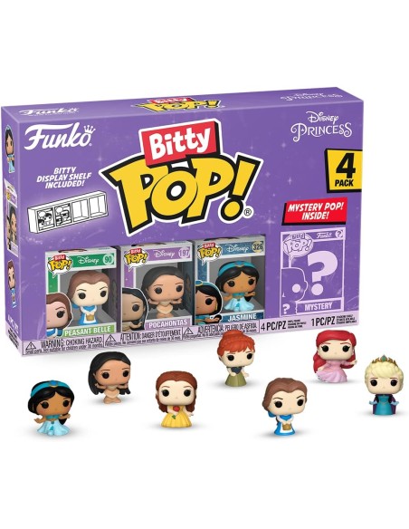 Pack de 4 Funko Bitty Pop! Disney Princesas Bella Modelo 73028