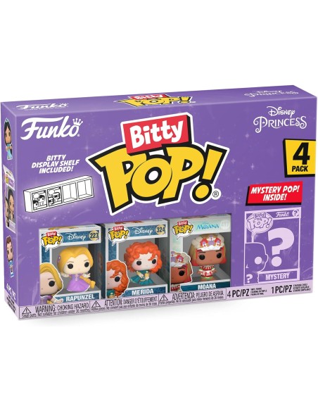 Pack de 4 Funko Bitty Pop! Disney Princesas Rapunzel Modelo 73030