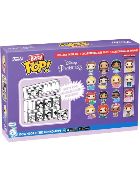 Pack de 4 Funko Bitty Pop! Disney Princesas Rapunzel Modelo 73030