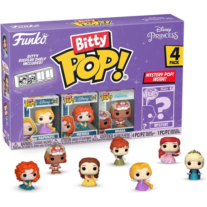 Pack de 4 Funko Bitty Pop! Disney Princesas...
