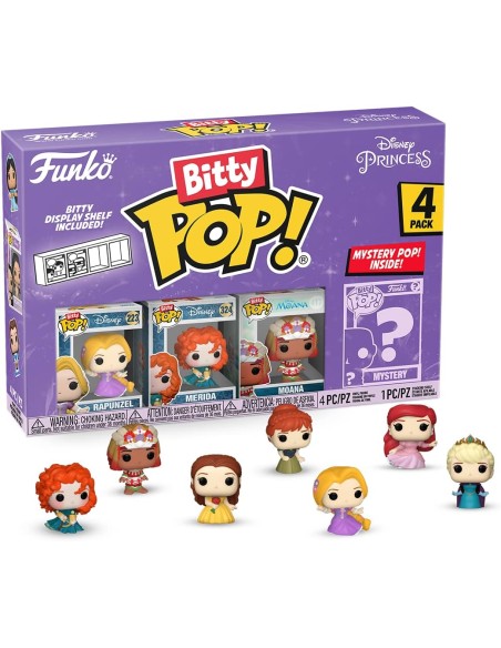 Pack de 4 Funko Bitty Pop! Disney Princesas Rapunzel Modelo 73030