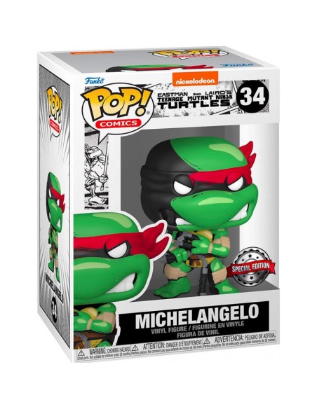 Figura Funko Pop! Nickelodeon Comic Teenage Mutant Tortugas Ninja Michelangelo Modelo 34 | 60653