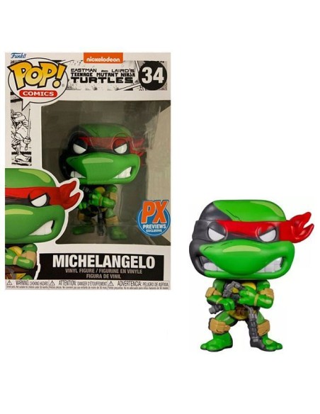 Figura Funko Pop! Nickelodeon Comic Teenage Mutant Tortugas Ninja Michelangelo Modelo 34 | 60653