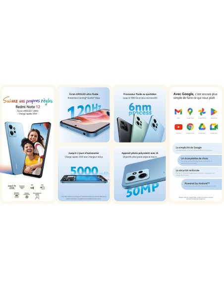 Xiaomi Redmi Note 12 de 6.6" 128Gb | 4Gb Ram | 4G Verde Menta Nuevo