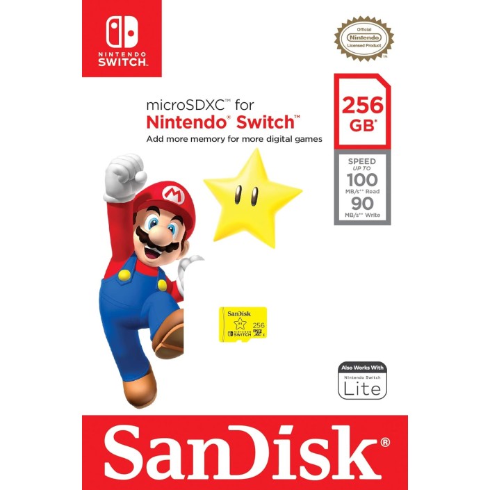 Tarjeta Micro SDXC SanDisk 256Gb para Nintendo...