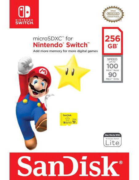 Tarjeta Micro SDXC SanDisk 256Gb para Nintendo Switch