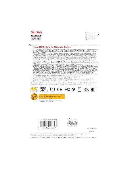 Tarjeta Micro SDXC SanDisk 256Gb para Nintendo Switch