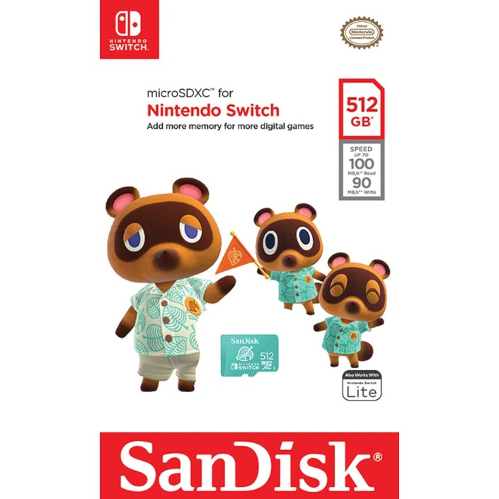 Tarjeta Micro SDXC SanDisk 512Gb para Nintendo...