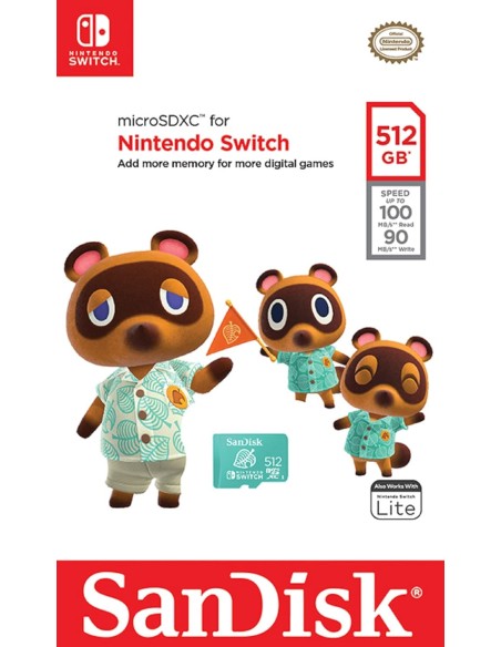 Tarjeta Micro SDXC SanDisk 512Gb para Nintendo Switch