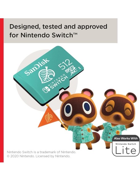 Tarjeta Micro SDXC SanDisk 512Gb para Nintendo Switch