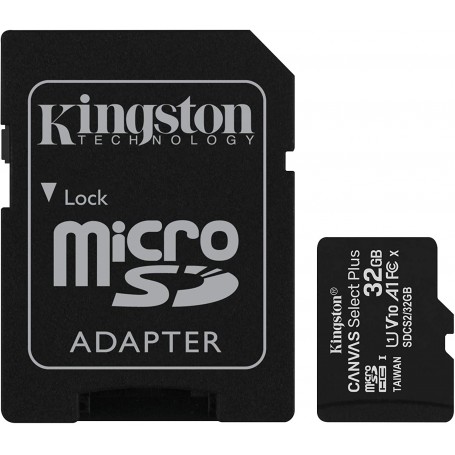 Tarjeta Kingston Canvas Select Plus Micro SD 32Gb Clase 10 con Adaptador