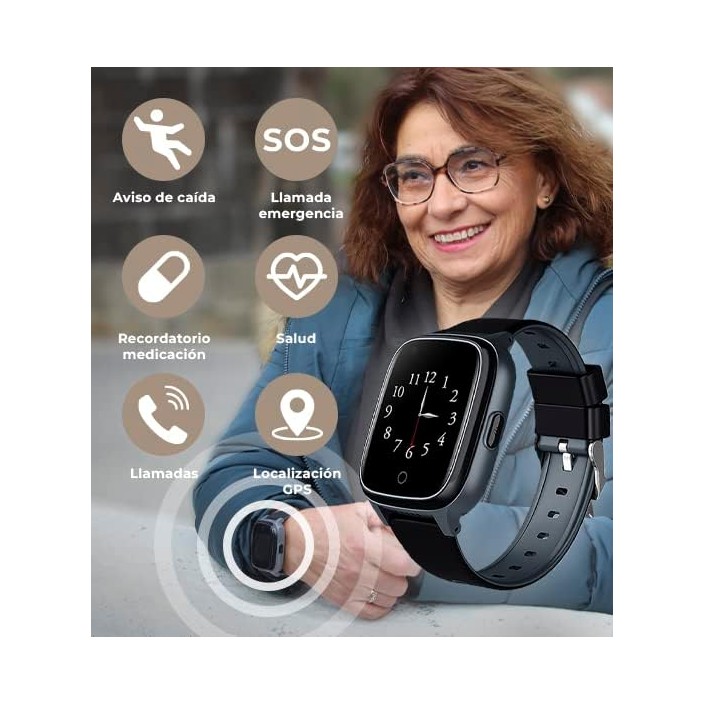 Reloj SaveFamily Smartwatch Senior Color Negro...